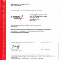 Rhomberg Sersa Ireland Ltd  ISO-Certificate 37301